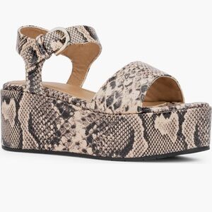 Aquatalia Dinah snake print platform sandals